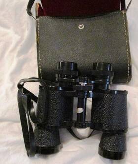 111b Crest Vintage Binoculars 7x35 Fully Coated Optics - Widevu No. With Case