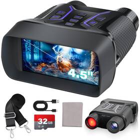 Goggles-4k Daleyzay 768917818896 Night Vision Binoculars 4.5 Inch Screen Ir