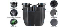 Decoforu 008678513594 12x25 Binoculars For Adults With Low Light Vision - Black