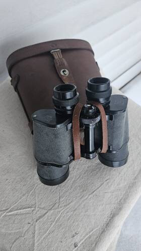 7518 Delta Tokyo Vintage 15x50 Binoculars With Leather Case Field 4.5