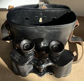 112752 Dienstglas Vintage German Binoculars 6x30 With Case And Strap Wwii Ww2