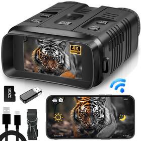Dnogjo 665386560243 Night Vision Goggles 4k Binoculars For Adult 3ftft Hd Screen 10
