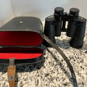 Dl-504 Dotline Vintage Coated Optics 7x50 Binoculars 372 Ft 1000 Yrds With Case