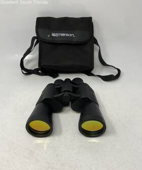 28105a3140 Emerson Black Coated Optics Outdoor 7x30 Binoculars With Carrying Case