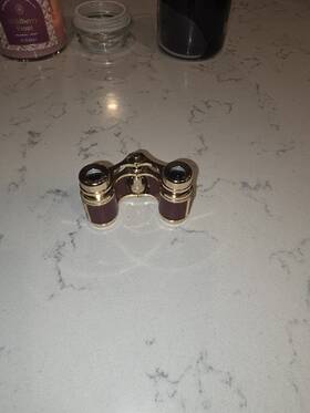 4452 Eschenbach Opera Glasses - Red And Goldnew