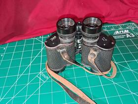 Feldstecher 35070 Vintage Swarovski Habicht 6x30 Binoculars Leather Strap 30mm Black
