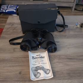 20-20-35u Focal Vintage Binoculars 7 X 35 Wide Angle Field 10 525ft At 1000yds W/case