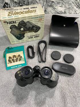 2wcf Focal 7x35 10 Degree Wide Angle Binoculars Case Box Manual Straps Covers