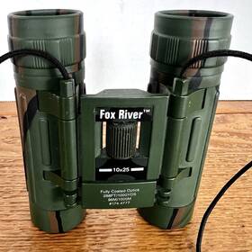 174-4777 Fox River 10x25 Binoculars Camouflage Pattern Fully Coated Optics 288ft/1000yds