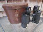71527 G Ayers Vtg Binoculars Degrees Leather Case Fully Hard Coated No