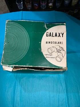 2897 Galaxy Binoculars 7 X 35 525 Ft / 1000 Yds Leather Strap With Bag And Box Extra Wide