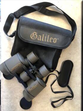 C-735wa Galileo 7x35mm Wide Angle Binoculars With Strapped Carry Case Bag Used