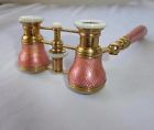 Glasses Birds Ecker Enamel Gold Mop Lucerne Guilloche Pink Lorngette Opera
