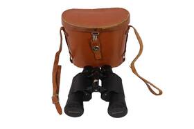 38866 Halco Black Coated Optics 7x35mm Field 6.5 Binoculars With Brown Case And Cap