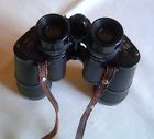 74105 Halco Old Binoculars Leather Carrying Strap Needs Repair Vintage
