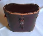 74105 Halco Old Leather Case Red Velvet Lined Originally For Binoculars