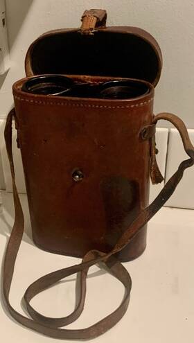716093 Hensoldt Wetzler Antique Wetzlar Dialyt 7x42 Binoculars Case Ww2 Military. Germany