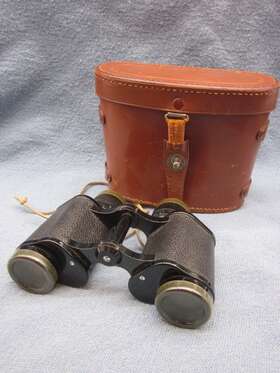 9215 Hercules Field Glasses Binoculars 8x30 7.5 Degrees No Leather Case Ex