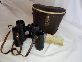 15322 Hialeah Vintage Binoculars 7x35 Field 6.5 With Leather Case