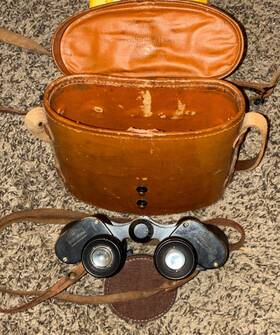 14873 Huet Paris Mg N Trinotix 8x30 Binoculars Vintage
