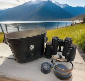 8-45935 Hurrcaine Horizon Vitnage Art No. 66 7x35 Binoculars With Case 1960 S