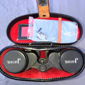 72561 Jason Vintage 7x35 Extra-fine Quality Binoculars Coated Lenses Japan With Case