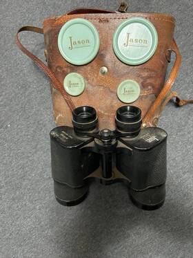 9161293 Jason Vintage Binoculars Super Optics 10 X 50 Field 5 With Case