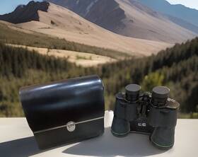 Ky79-01889 Jc Penney Vintage 10x50 Binoculars Model 0103 With Case Tripod Mount And Lens Caps