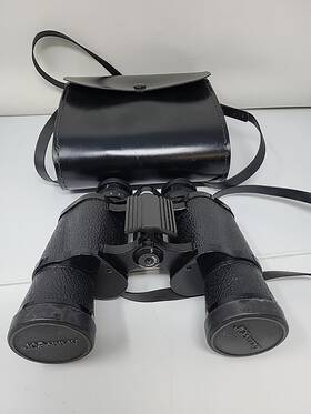 Jr257 Jc Penny Vintage Jcpenney Binoculars Made In Japan With Case Black