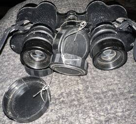 62076 Kenlock 62075 Ken Lock #62076 8 X 30 Binoculars Field 7.5 With Leather Case No Lid Rare