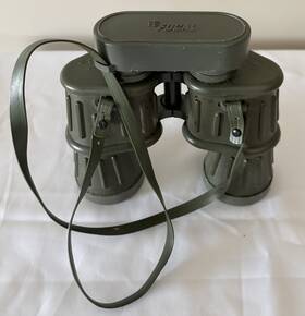 Kmart 4808a Vintage Focal 7x50 Porro Prism Binoculars Fully Coated Green With Lens Cover