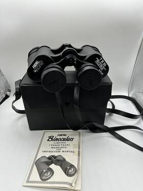 20-20-88h Kmart Focal 7 X 35 Binoculars Siam Cat Optics And Case Vintage Made In Japan