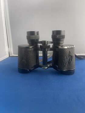 20463 Krombach Wetzlar 8x30 Porrolux Binoculars With Leather Case