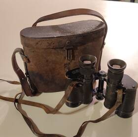 116895 Leitz Wetzlar 6x L25 Binoculars 6x25 Black With Leather Case
