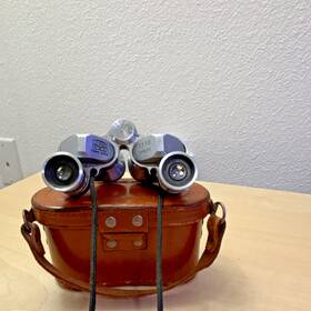 N6250 Lichter 6x18 Compact Binoculars Coated Optics Lightweight Silver Galilean Case