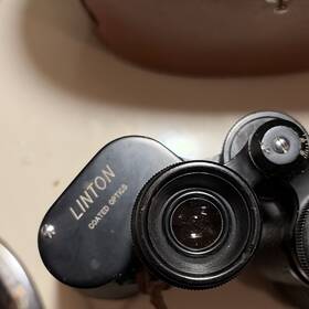 Linton 37724 7x50 Porro Prism Binoculars Coated Optics Full-size With Leather Case