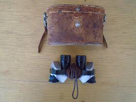 5112 Lucifer Vintage A.k.c. 7x18 Model No. Opera Binoculars With Case