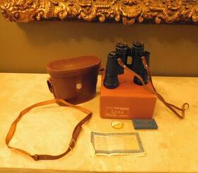 2755 Luna Optics Vtg. 7 X 35 Prism Binoculars No. / Made In Japan Case And Paperwork