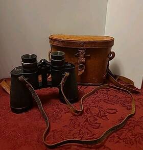 98283 Luna Optics Vintage Binoculars 7 X 35 Field 7.0 Coated In Brown Case No