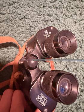 113939 Magna 6x30 Binoculars Porro Prism Coated Compact Black Made In Occupied Japan