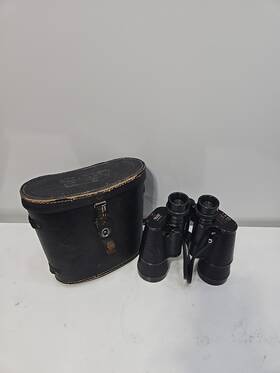 255519 Manon 7x50 Binoculars Made In Japan. 7.1 Field 372ft. Deluxe Lens Black W Case