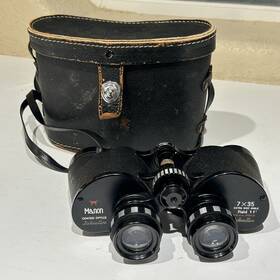 37477 Manon Vintage Extra Wide Angle Binoculars 7 X 35 Field With Case Great Shape