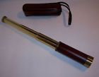 Maritime Hand Telescope 25x Adjustable Nautical 30mm Brass Case Monocular