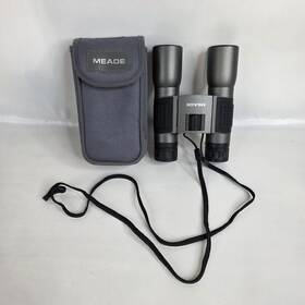290-1000yds Meade Foldable Binoculars With Case 10x32 Gray In Great Condition