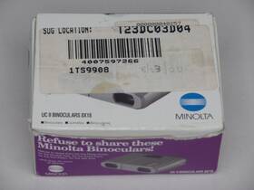 Minolta 043325901546 Uc Ii Binoculars 8x18 7.5 Adjustable Compact Metal With Box And Case