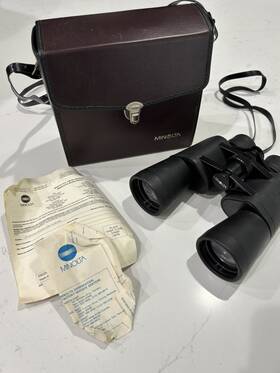 9091690 Minolta Binoculars Mk 10x50 Japan Extra Wide Complete W Original Case