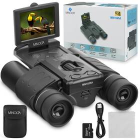 Mn1025a Minolta 10x25 Digital Binoculars - 4k Uhd Video Camera 48mp Photo 8x Zoom
