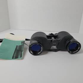 67-7-7040 Montgomery Ward Super Wide Angle Binoculars 7x35mm With Carry Bag