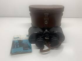 67-7015 Montgomery Ward Extra Wide Field Binoculars 7x35 No. 90946 Case Papers