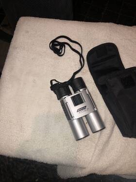 2367-6789 Mountain Optik 12x25 264/1000ft With Case Lightweight Compact Binoculars Good